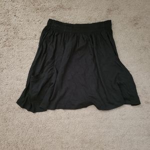 Zara black mini skater skirt Sz L